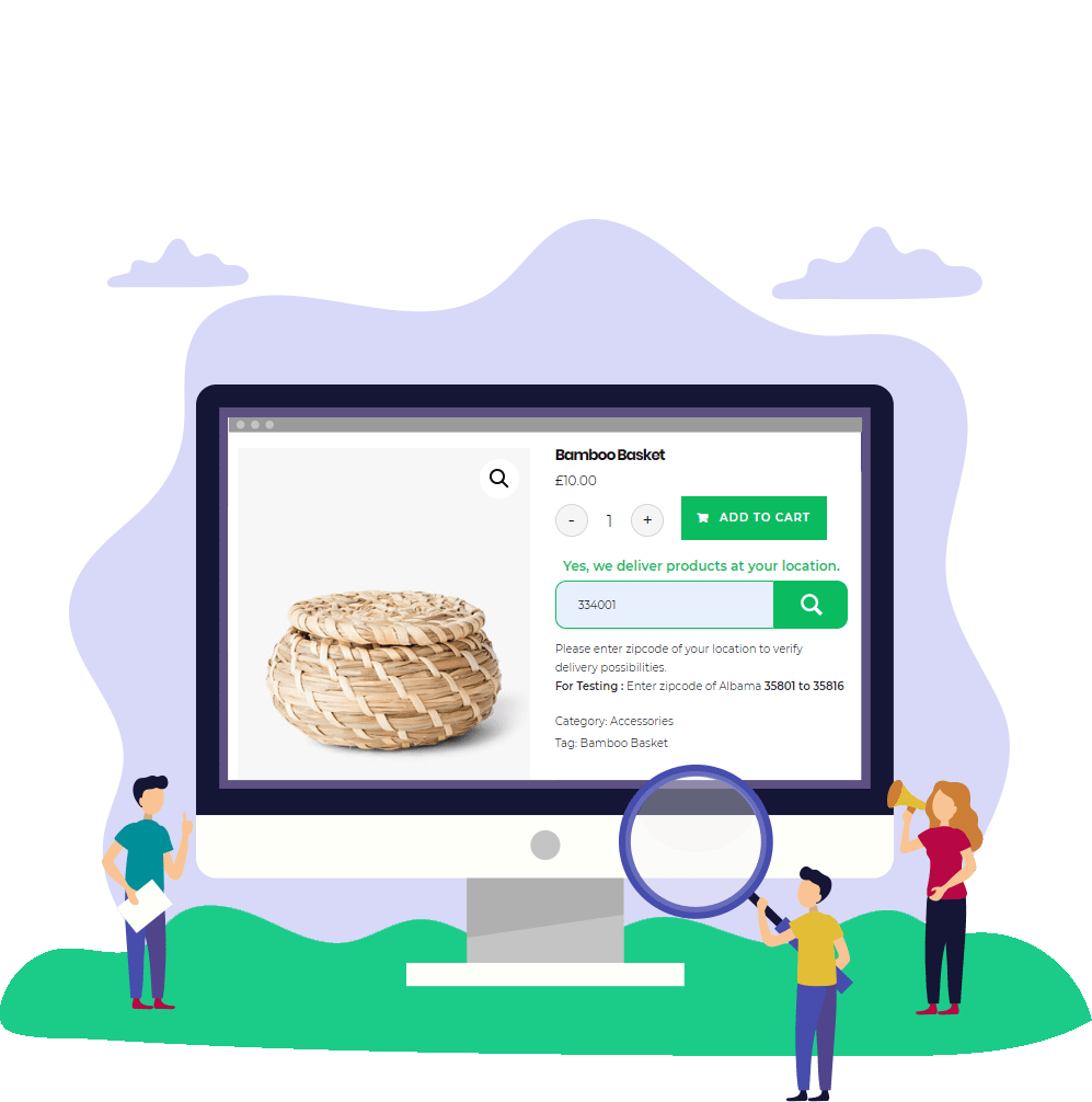 woocommerce delivery product location checker